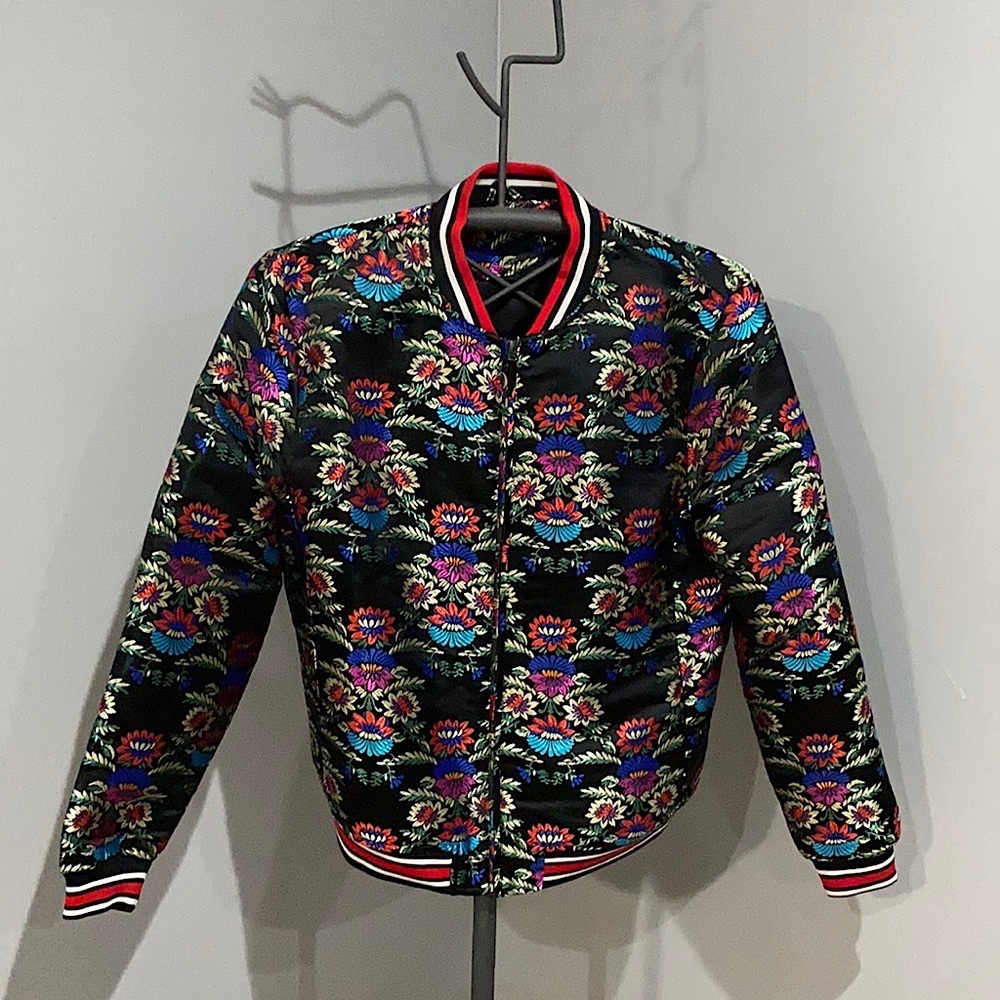 Topman floral bomber jacket